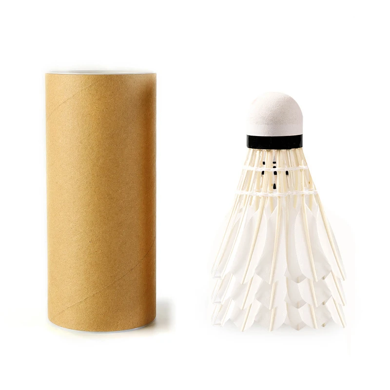 12 шт. профессиональные мячи для бадминтона волан с белыми гусиными перьями