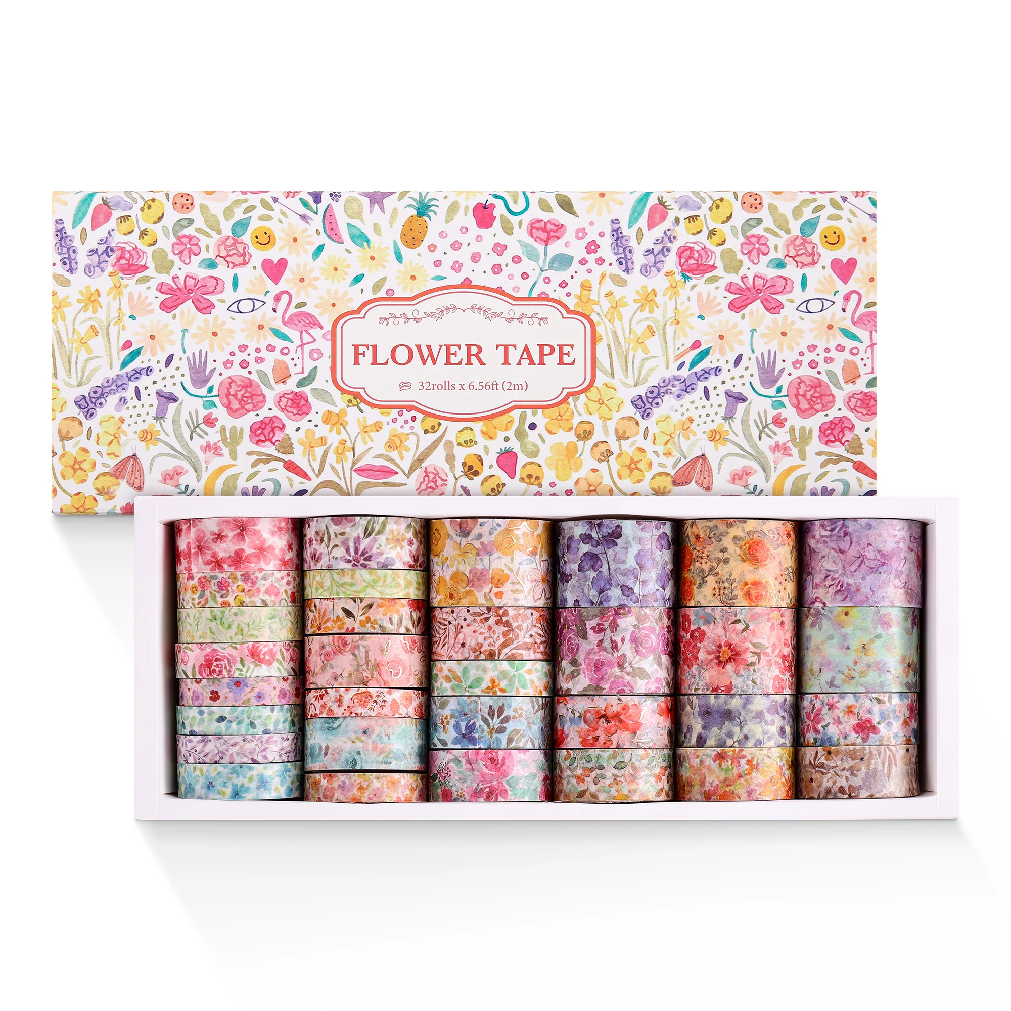 

Цветная декоративная лента Washi 32 рулонов