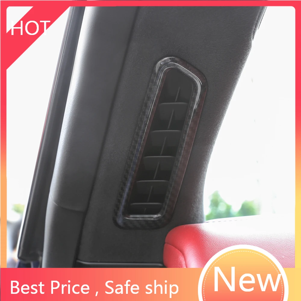 

Автомобильные аксессуары для Maserati Levante 2016-2018, 2 шт., рамка для выпускного отверстия колонки, отделка, углеродное волокно, быстрая доставка