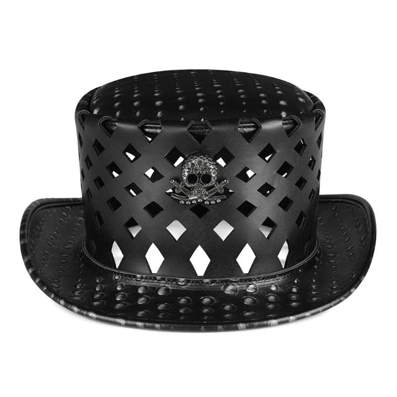 

L5YA Steampunk Top Hats 5in High Cap Halloween Costume Accessory for Men Women