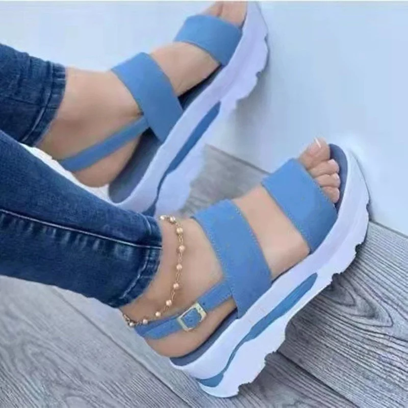 

Women Sandals Peep Toe Platform Sandals With Heels Summer Shoes Women Lightweight Wedges Shoes Platform Heels Chaussure Femme