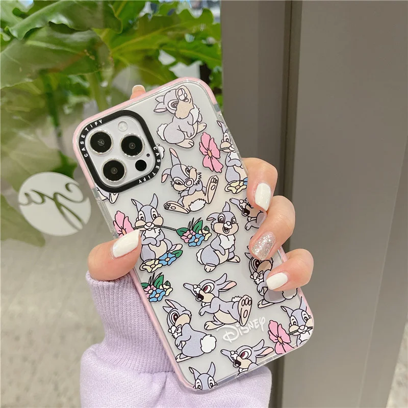 

Cartoon cute rabbit iphone13 suitable for Apple 12pro Max mobile phone case 7 / 8plus all inclusive XR women
