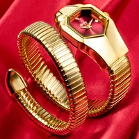 missfox top brand women watches luxury snake shape simple with diamond watch dress 18k gold waterproof ladies aaa jewelry clocks