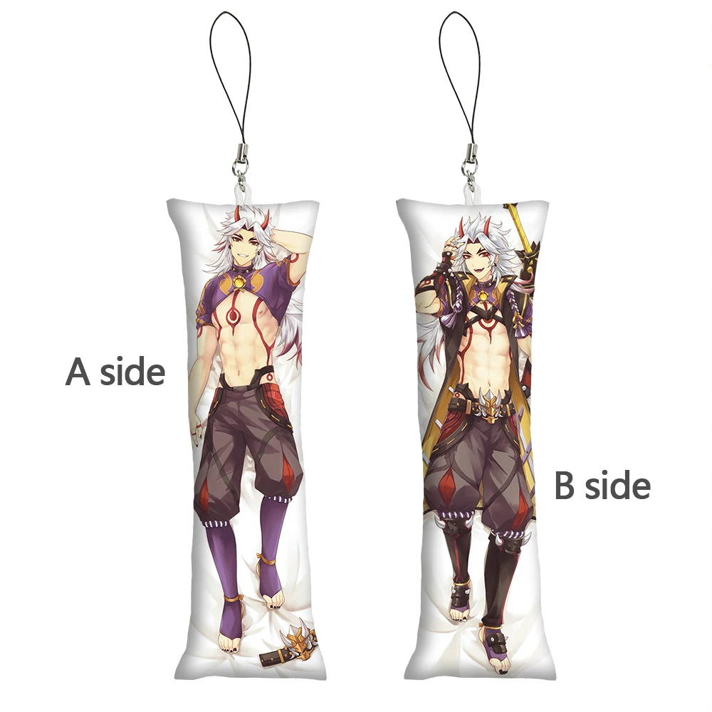 Мини-брелок для ключей Genshin Impact Arataki мотто Dakimakura рюкзак подвеска сумки милая