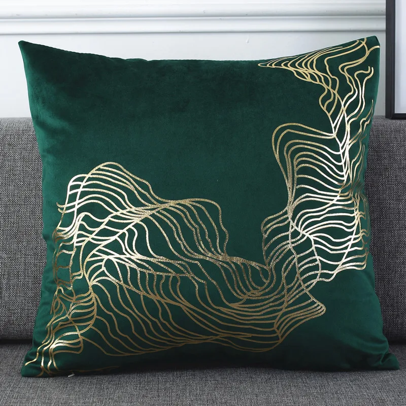 

Золотые бархатные наволочки для подушек Zebra Ginkgo Leaves