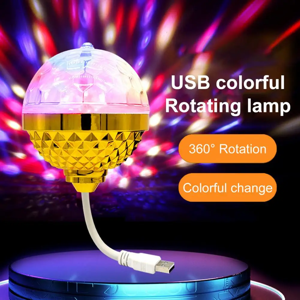 

Durable Flash Lamp Gift Disco Light Round RGB USB Night Light Lighting