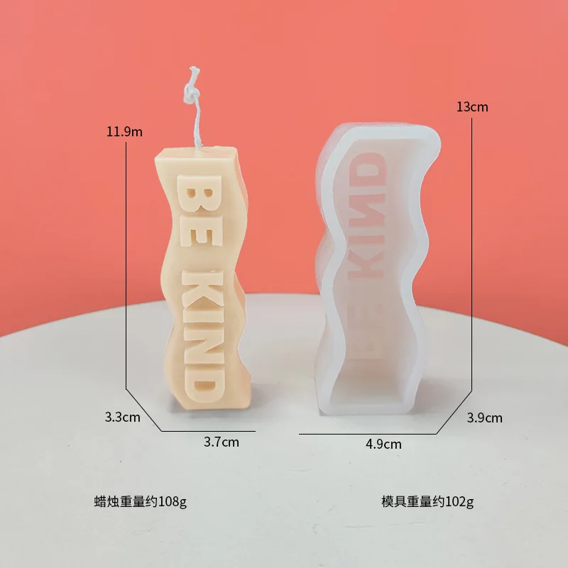 DIY 3D буква волна свеча фотоэлемент ароматерапия Смола кубик льда Форма украшение