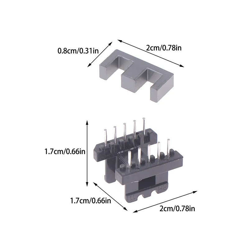 

5 комплектов EE19 5 с 5-контактной шпульной катушкой трансформатора PC40 с ферритовым сердечником, вертикальным 10 ферритовых половин и 5 бобинами с магнитным сердечником
