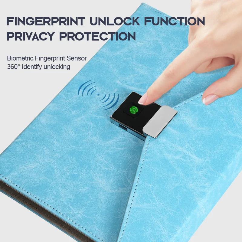 Смарт-блокнот A5 с технологией и сканером отпечатков пальцев дневник ежедневник
