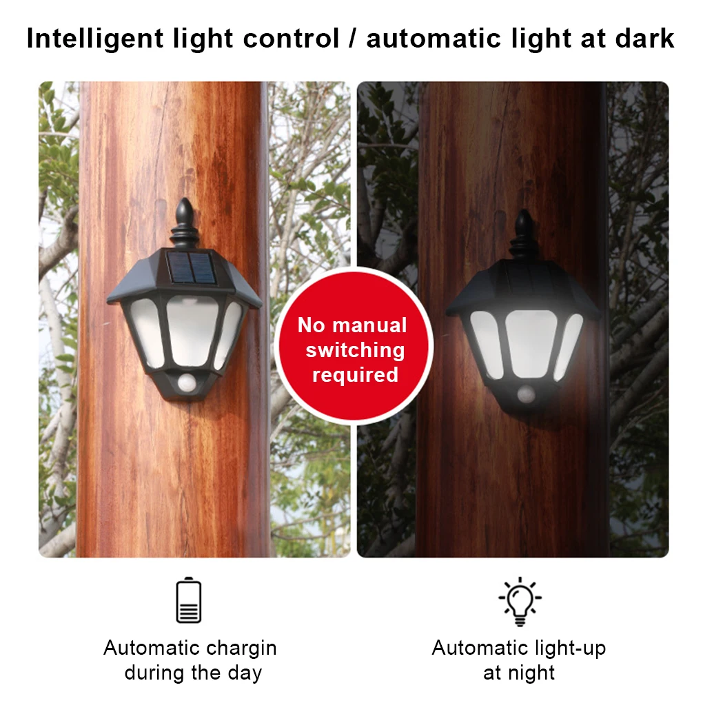 

Solar Wall Light Outdoor Light-operated Garden Lamp Deck Accessories