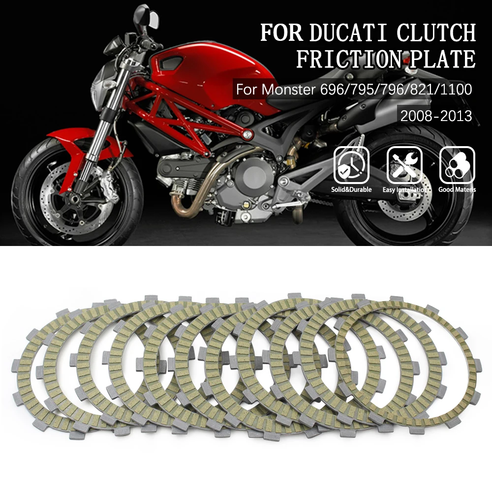 Фото 11 шт. мотоциклетные фрикционные диски сцепления для DUCATI Monster 696 2008-2013 796 2011-2013 795 1100 №1