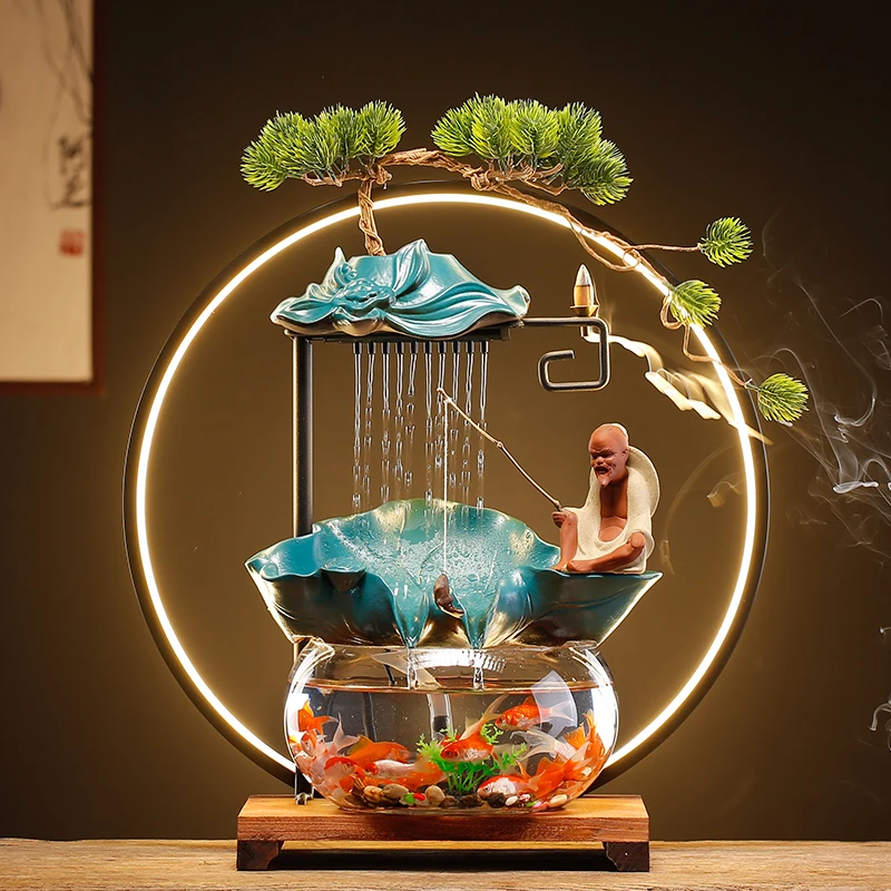 

Melting Candle Incense Burner Waterfall Indoor Decoration Lotus Incense Holder Reflux Luxury Quemador Palo Santo Home DecorTY