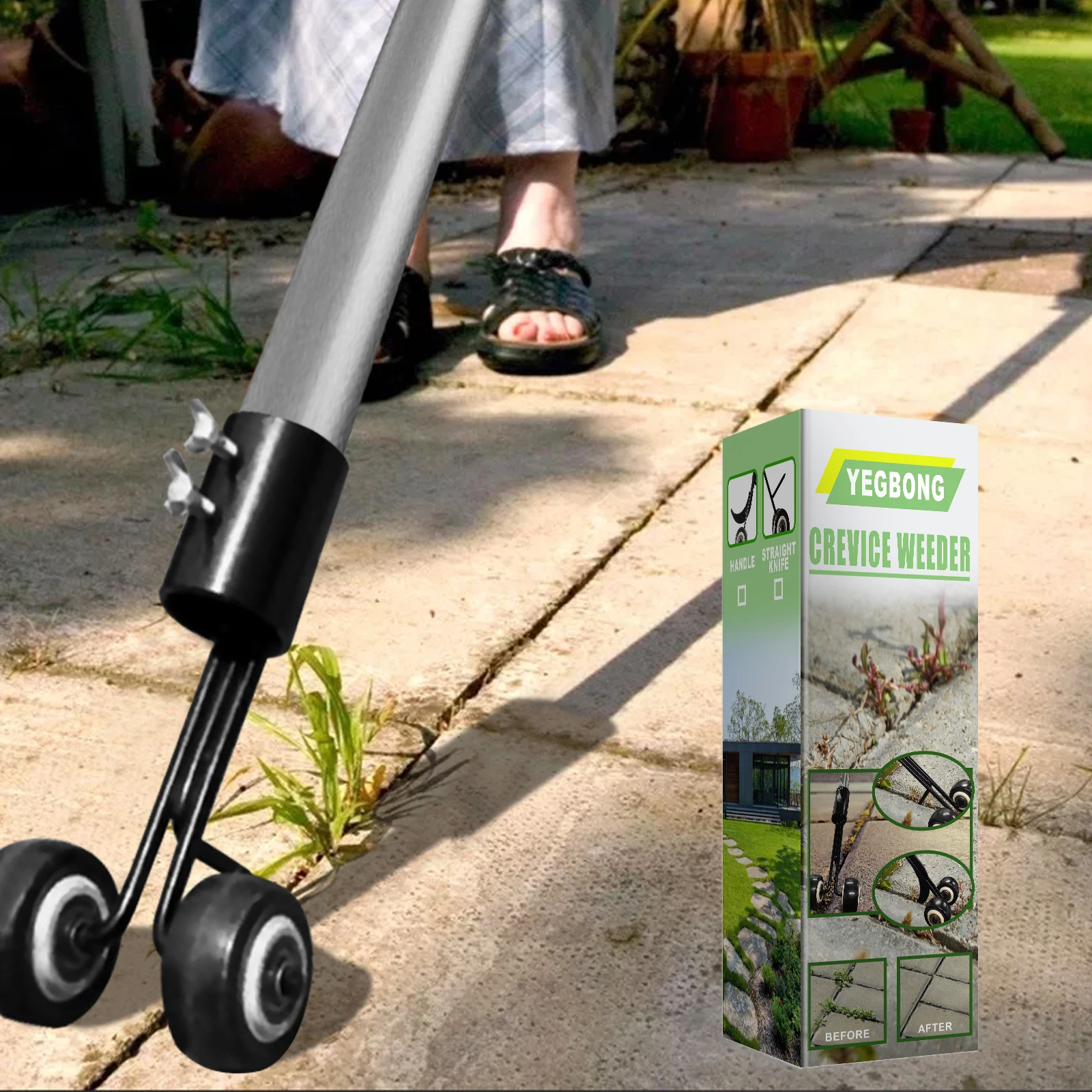 

Grass Trimmer Portable Gap Weeder Adjustable Length Weed Weeding Lawn Weed Remover No Need To Bend Down Gardening Mowing Tool