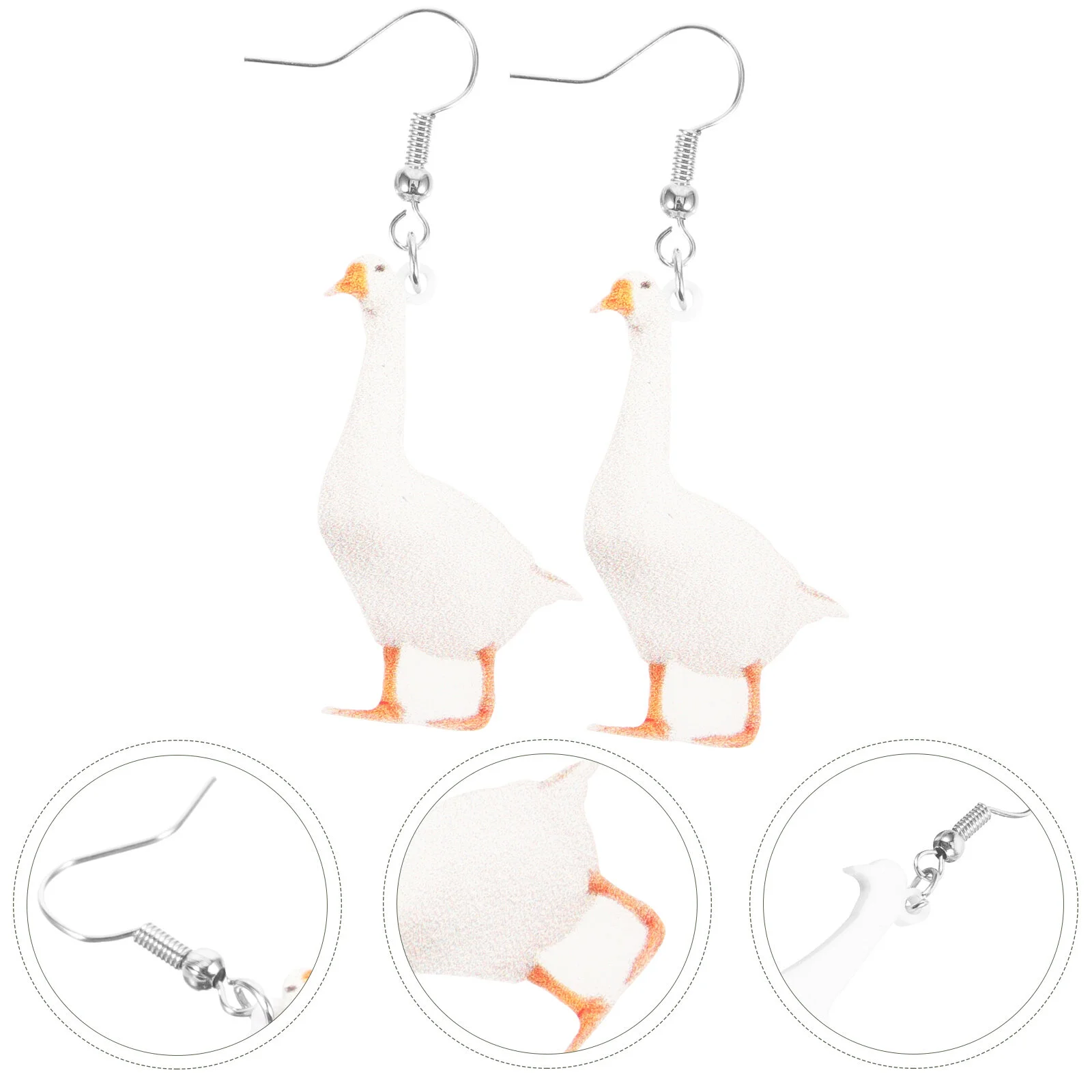 

1 Pair Women Earrings Goose Earrings Drop Earrings Animals Charm Jewelry Teen Girls Earrings