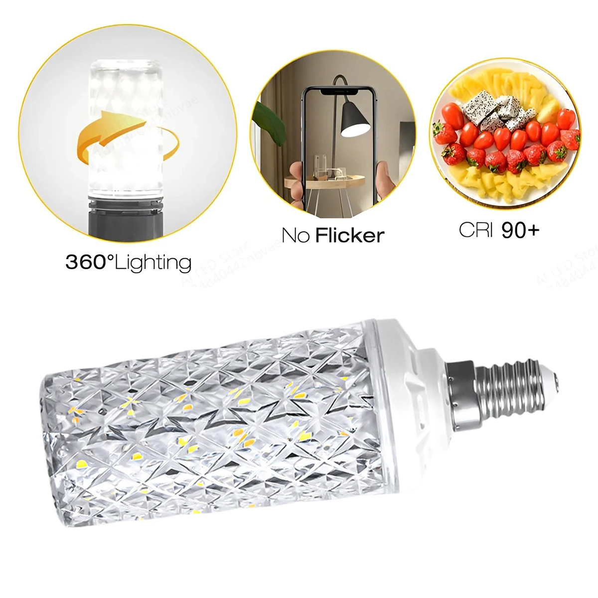 Фото E14 E27 Led Кукурузная лампочка 24Вт 30Вт 40Вт 50Вт основание холодная / теплая / нейтральная белая лампа большой мощности бытовая люстра 85 - 265v внутренняя лампа №4