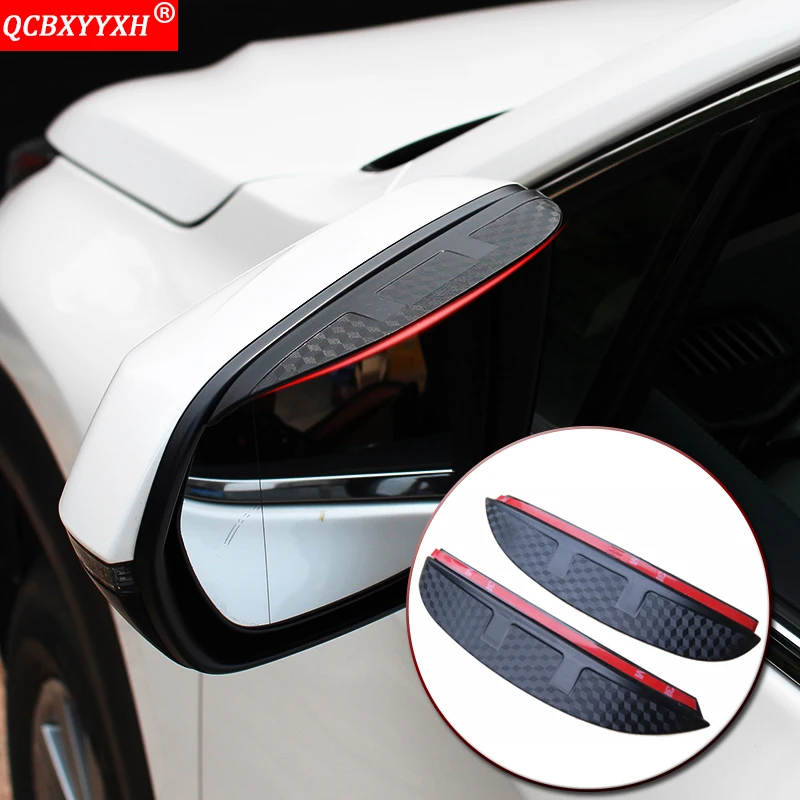 Купи Car Styling ABS Rearview Mirror Eyebrow Rain Gear Shield Anti-rain Cover For Hyundai Tucson Sonata Veloster I20 I30 2015-2022 за 937 рублей в магазине AliExpress