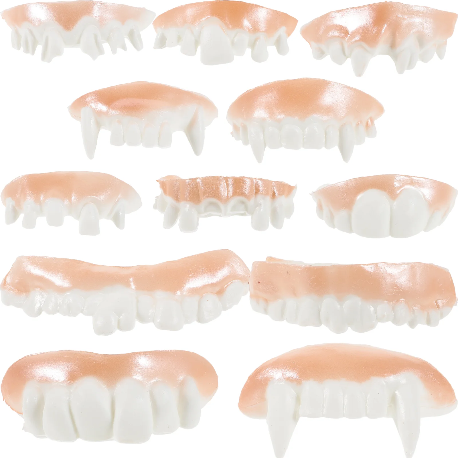 

24pcs Halloween Costume Props Ugly Fake Teeth Simulation Zombie Dentures Tricky Props (12 Styles) Vampire