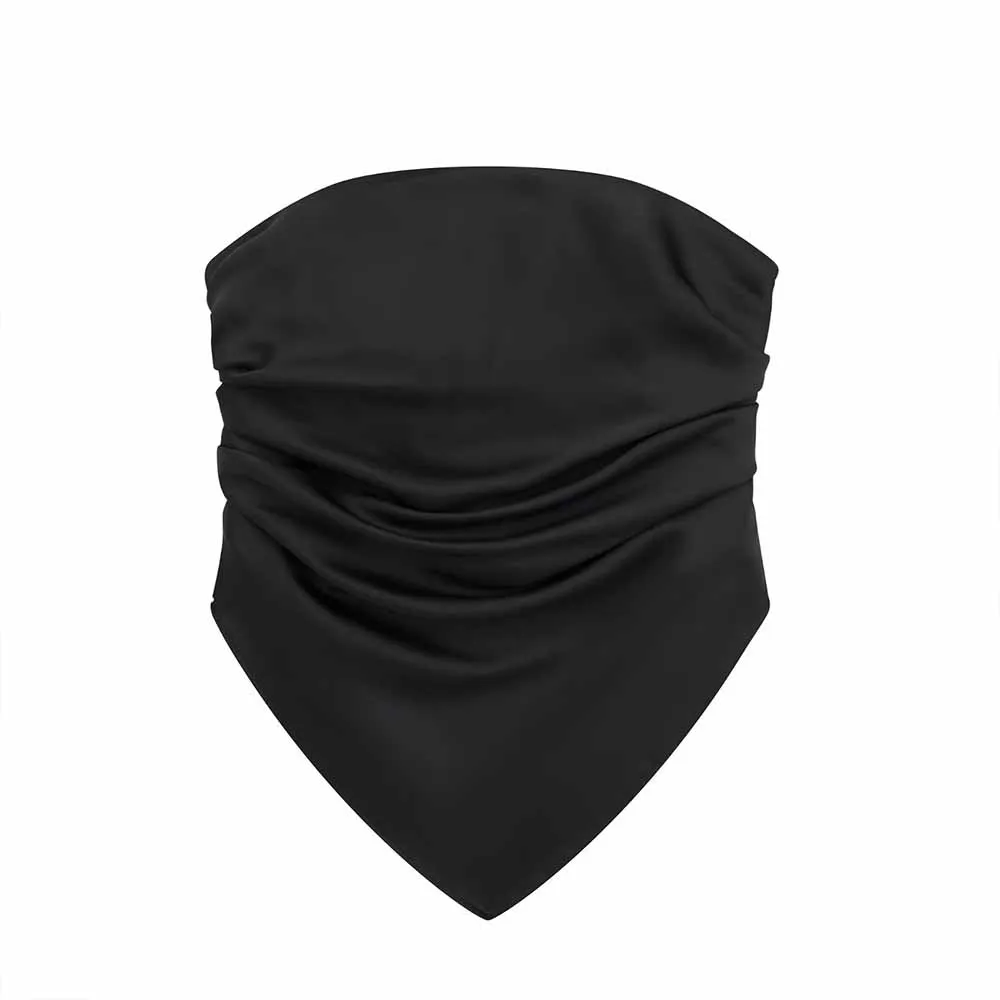 

Женский Шелковый Атласный топ-труба TRAF, тонкий тканевый плиссированный декоративный топ с асимметричной застежкой-молнией сбоку, 2023, 7743331