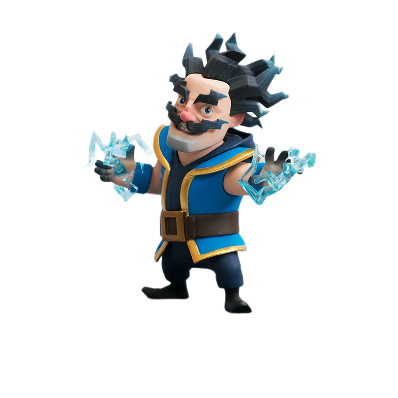 

12Cm Game Characters Figure Clash of Clans Coc Clash Royale Electro Wizard Victory Posture Adorkable Soldier Ornaments Model Toy