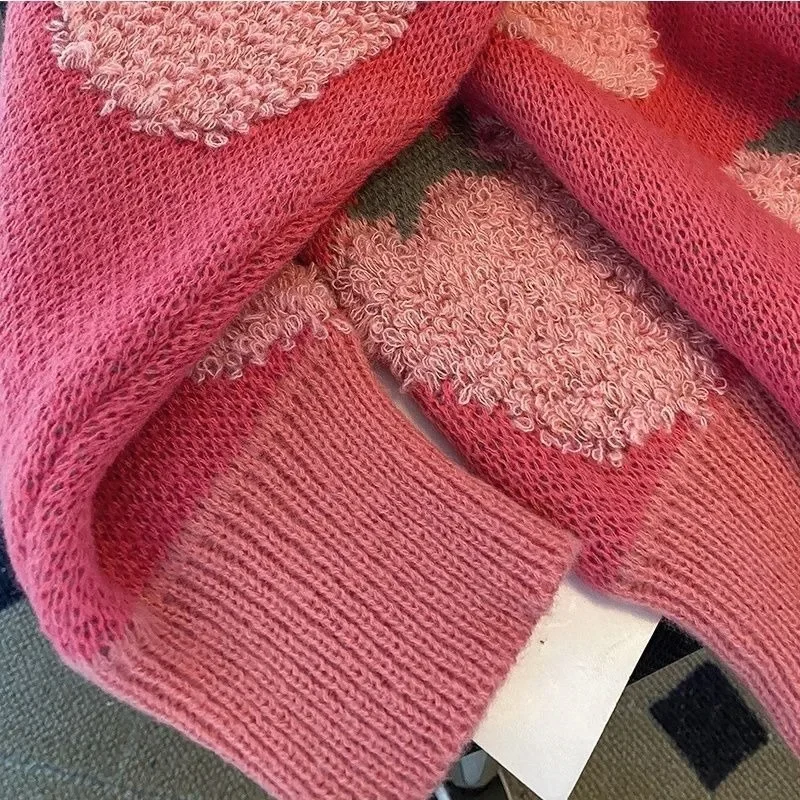 Женский трикотажный свитер с круглым вырезом жаккардовый пуловер в Корейском