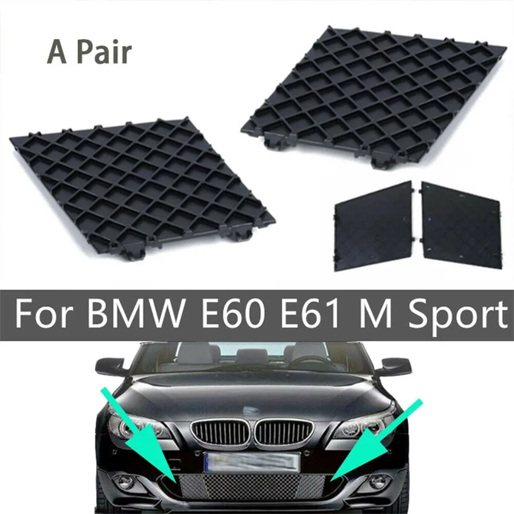 

Right & Left Front Bumper Cover Lower Mesh Grill Trim For BMW E60 E61 M Sport