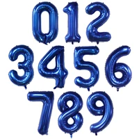 40inch dark blue number foil balloon 0 9 digital globos children birthday party decoration baby shower toy kids graduation gifts