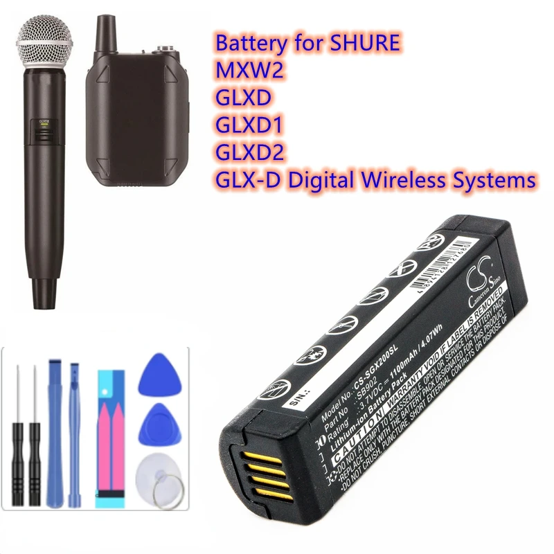 Аккумулятор Cameron Sino 3 7 в/1100 мАч SB902 SB902A для электронных беспроводных систем GLXD1 GLXD2