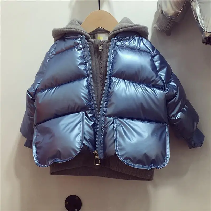 

Boy and Girl Winter Warm Cotton Hooded Coat Baby Parka Kids Winter Jacket 2022 New Fashion Children Jacket Outerwear W14