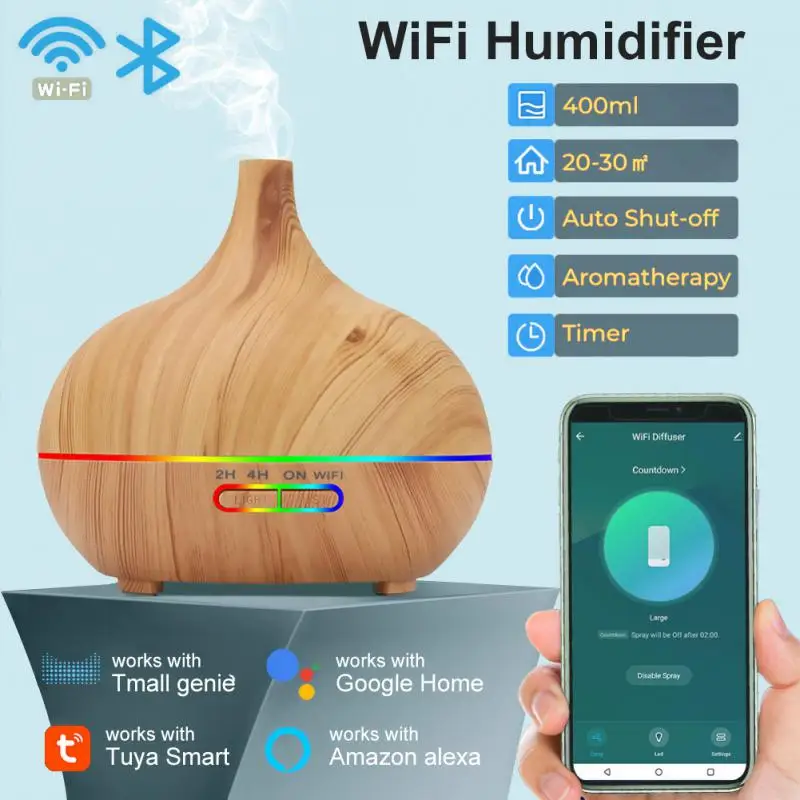 

Увлажнитель воздуха Tuya с Wi-Fi и ароматизатором для дома