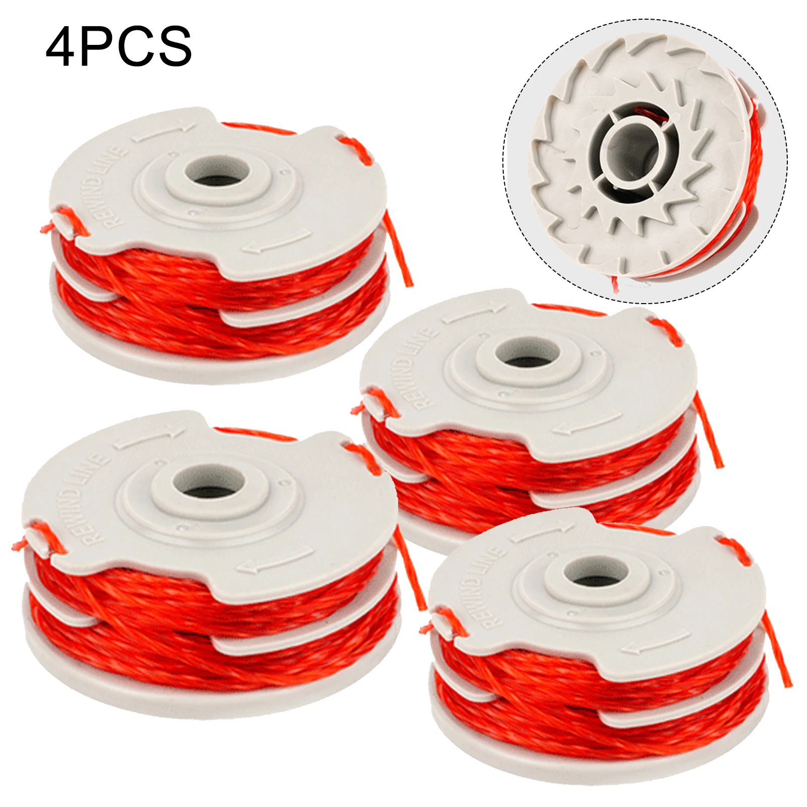 

4PCS Trimmer Strimmer Spool Line Replacement Flymo String Trimmer 1.5mm 11M Spool Garden Tool Spare Parts For Contour 500 XT