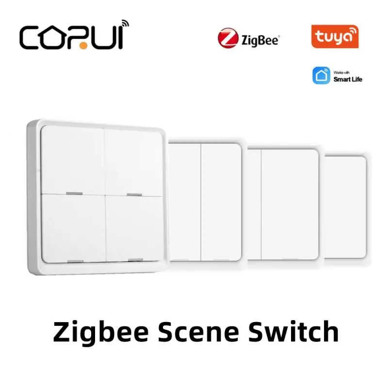 

Пульт дистанционного управления CORUI Zigbee Беспроводной, 3/6/3/4 кнопок, на батарейках
