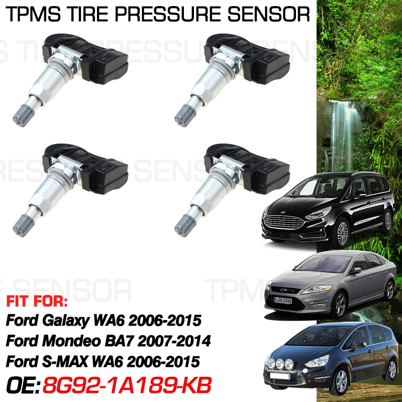 8G92-1A189-KB для Ford Mondeo MK4 2007-2014 Ford S-MAX 2006-2015 Ford Galaxy 2006-2015 433 МГц датчик мониторинга давления в шинах
