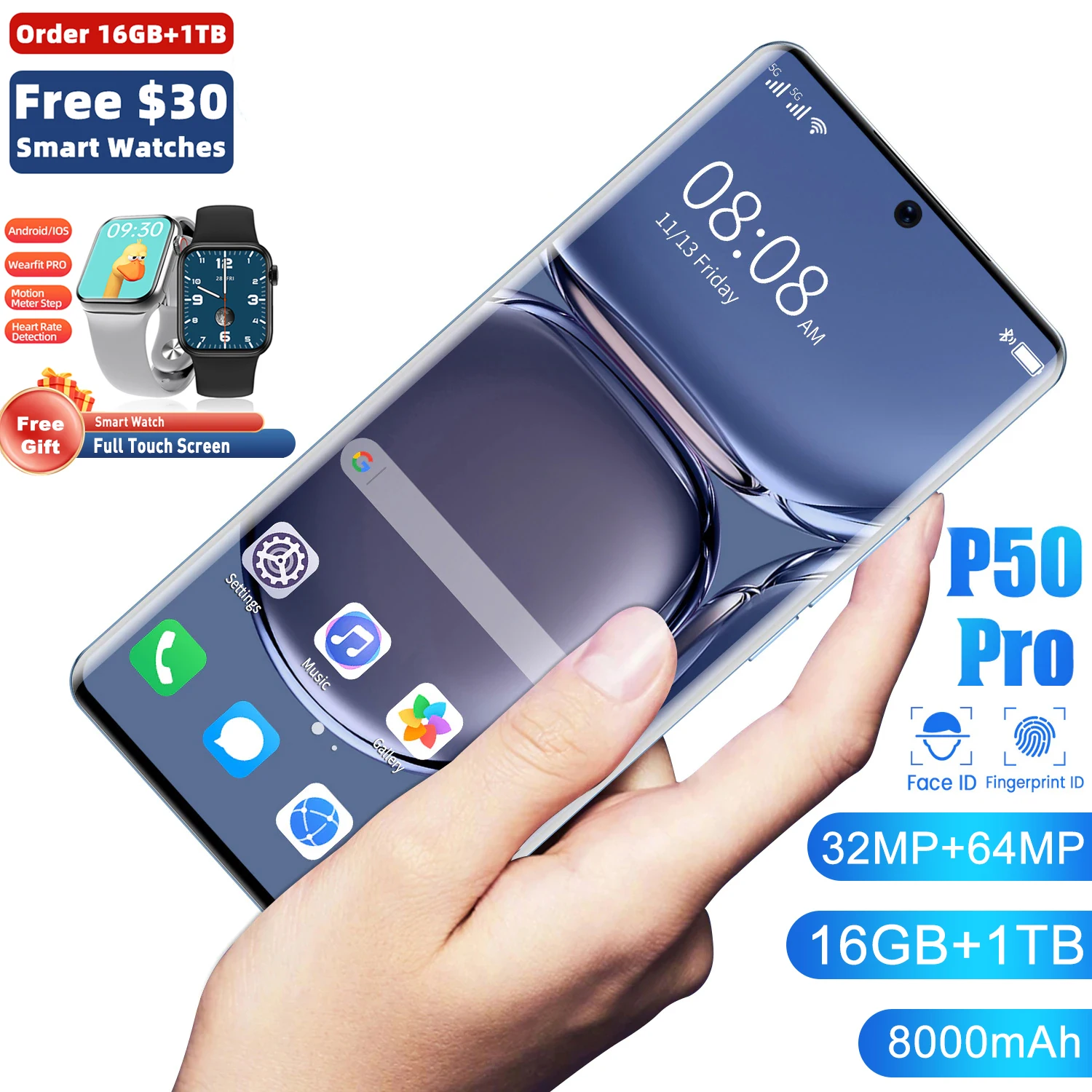 

Новое поступление, оригинальный смартфон Hauwei P50 Pro, 16 ГБ, ТБ, разблокированные мобильные телефоны, смартфоны, телефон