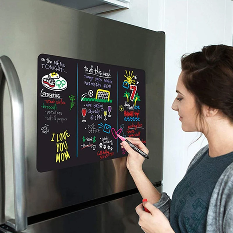 

Lists Liquid Erasable Markers Fridge Blackboard Neon 8 Sticker Magnetic Chalk Board With Chalkboard