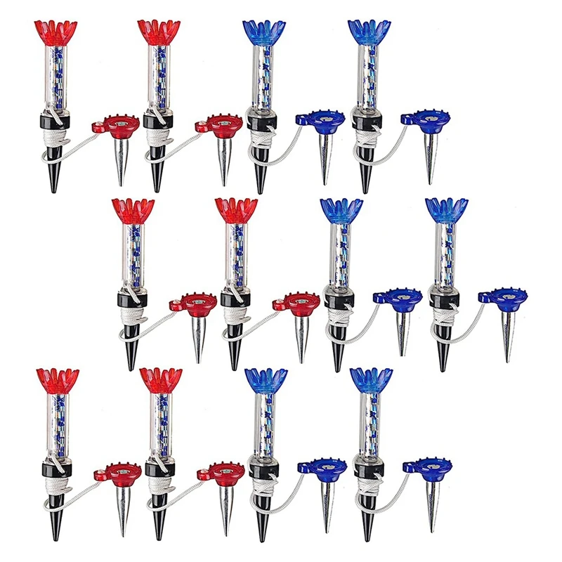 

12Piece Golf Tees Unbreakable Plastic Magnetic 80 Mm Long Bulk Reusable Flexible Magnet Tee Lift Step