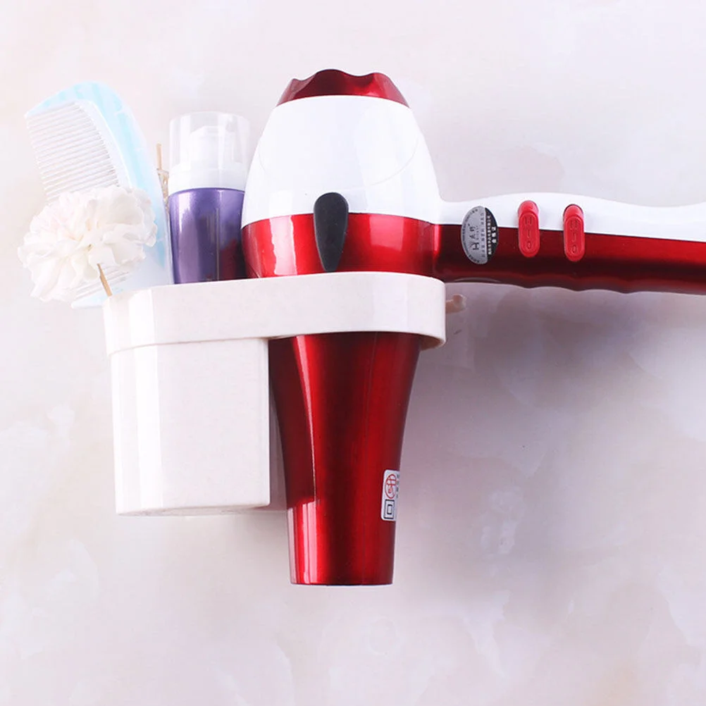 

Hair Dryer Hanger Storage Shelf Bathroom Rack Stand Blow Holder Wall Mounted Household