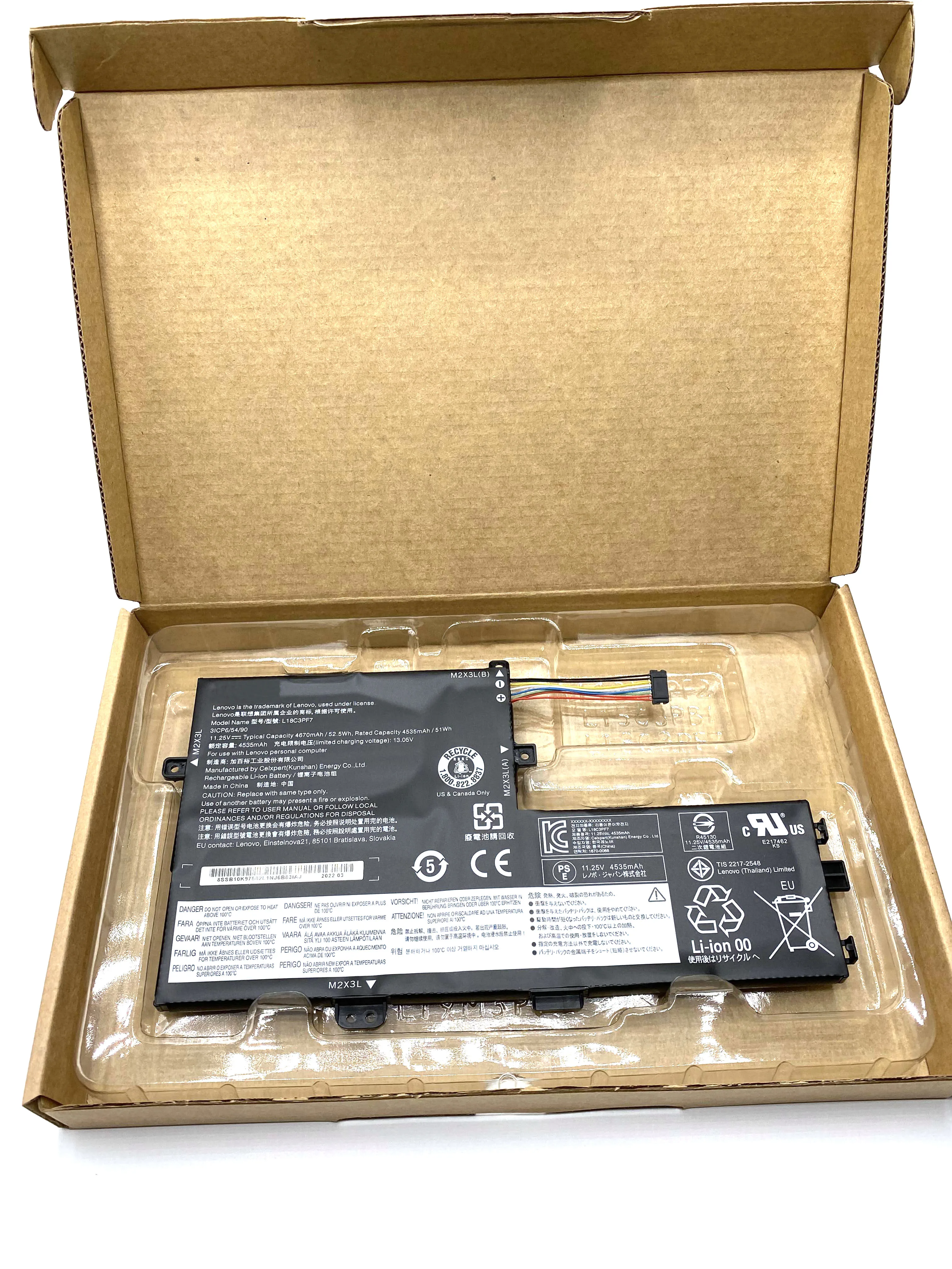 L18C3PF7 Аккумулятор для ноутбука Lenovo Ideapad S340-1414IWL S340-15IWL L18L3PF3 L18C3PF6 L18M3PF6 L18M3PF7 XiaoXin 14-2019