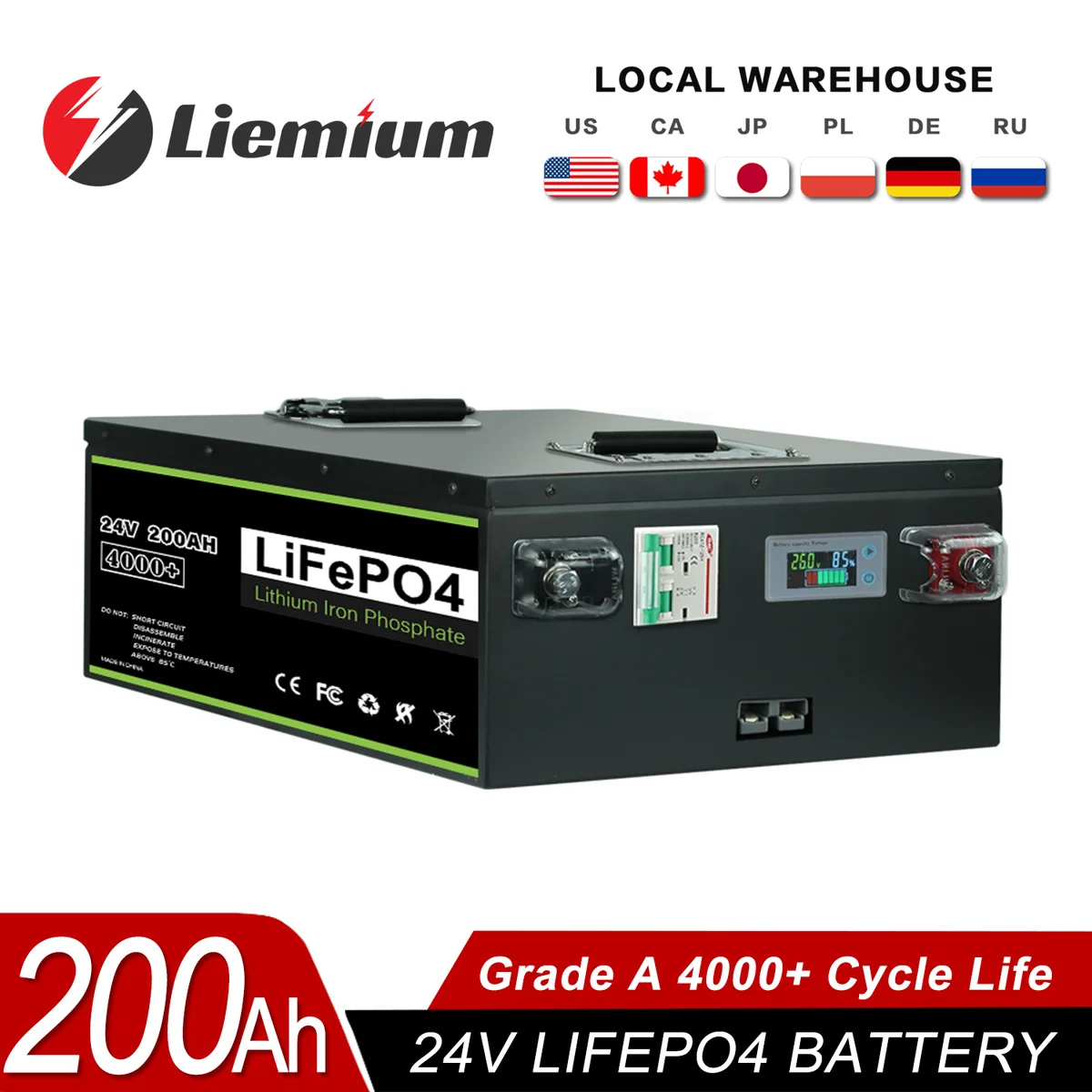 Аккумулятор 12В 24В 48В 100Ah 120Ah 200Ah 400Ah LiFePO4