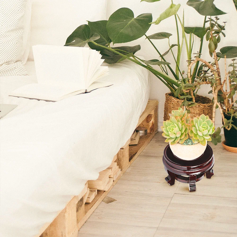 

Stand Base Display Pot Wood Holder Flower Wooden Rack Vase Teapot Roundfish Bowl Decorative Stands Lamp Riser Supports Racks