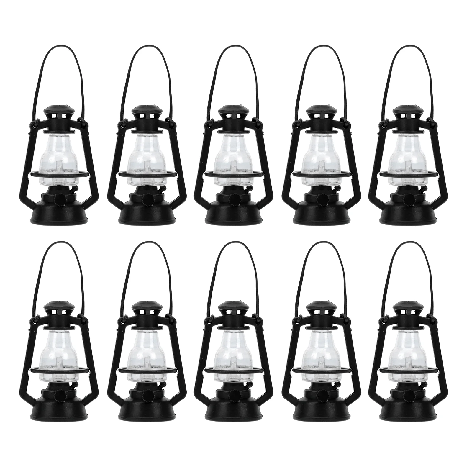 

10 Pcs Miniature Kerosene Lamp Lanterns Camping Decoration Mini Pathway Lights Resin Mini Oil Lantern Mini Lantern Child