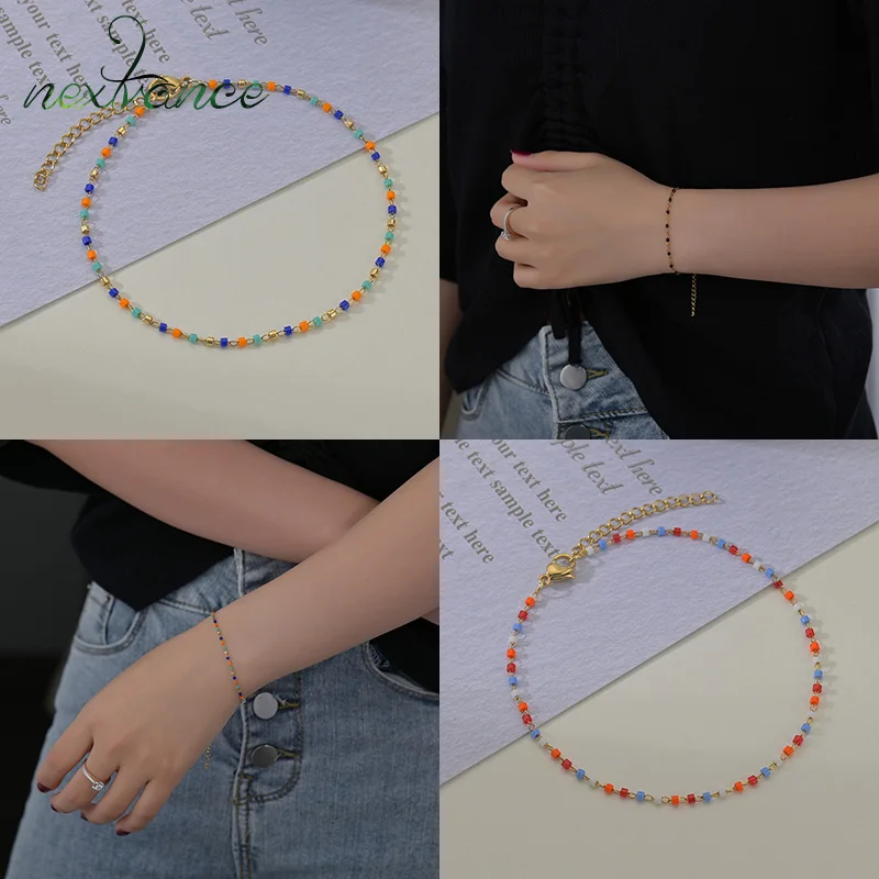 Браслет Nextvance из разноцветных бусин браслет нержавеющей стали с ретушками в