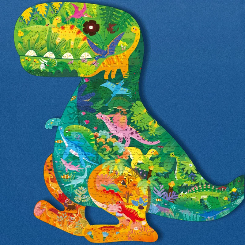

300+pcs Dinosaur Lion Dolphin Unicorn Animal Children Educational Paper Early Educational Toys Adult High Difficulty Art Puzzle