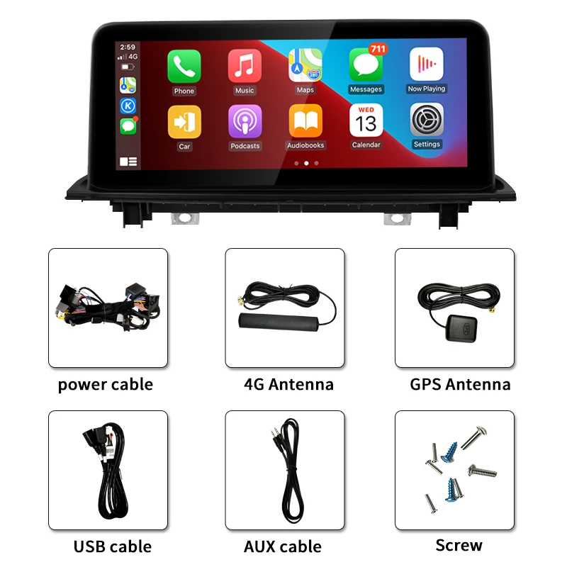 Восьмиядерный процессор Qualcomm Apple Carplay для BMW 18 19 20 EVO ID6 X1 F48, мультимедийный экран, навигация, интеллектуальная система, автомобильный видеопл... (art.: 3920bdf36fbee) - 3920bdf36fbee