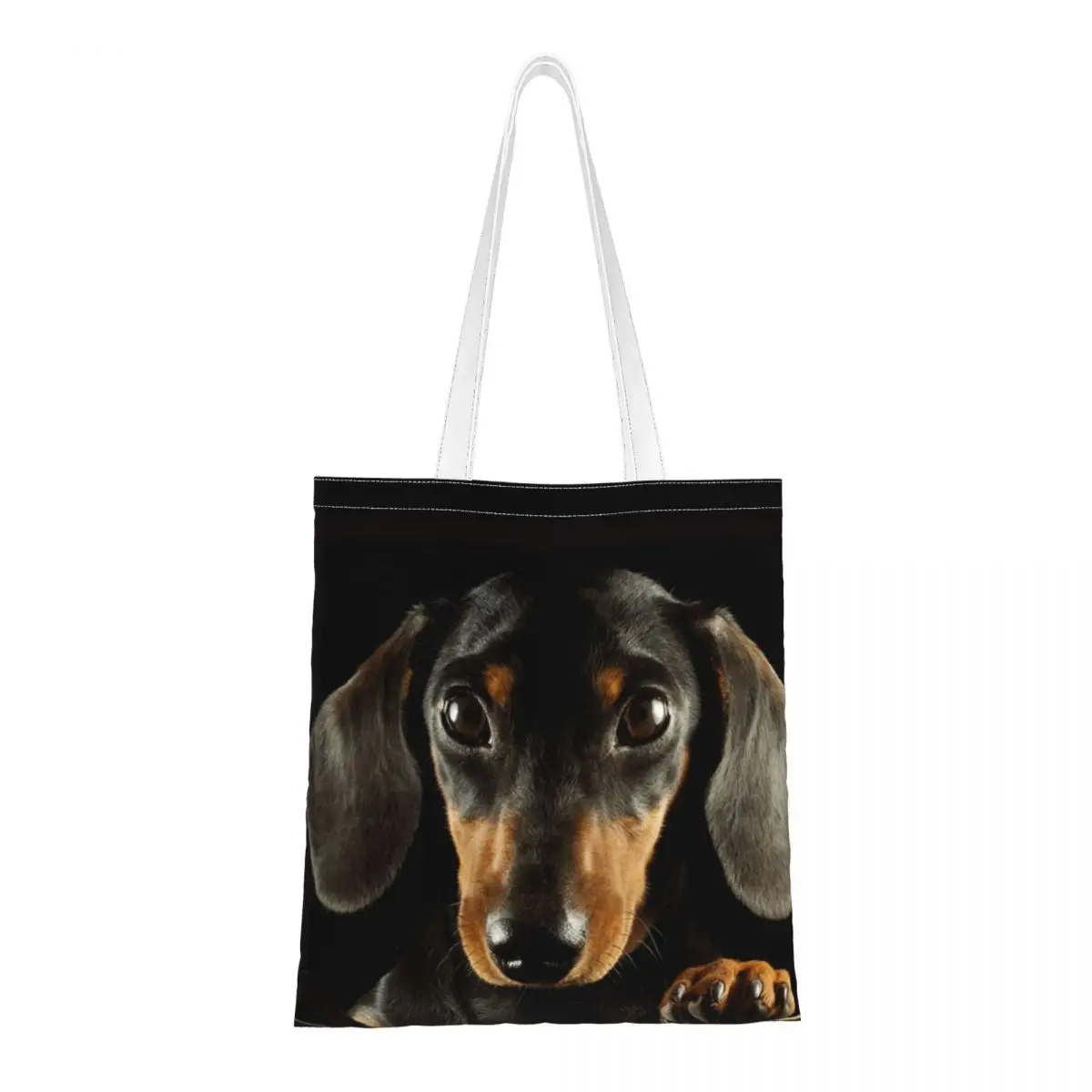 

Dachshund Dog Photo Portrait Eco Shoulder Bags Female Shoulder Bag Aesthetic Pets Animal High Capacity Handbag Shopper Bag