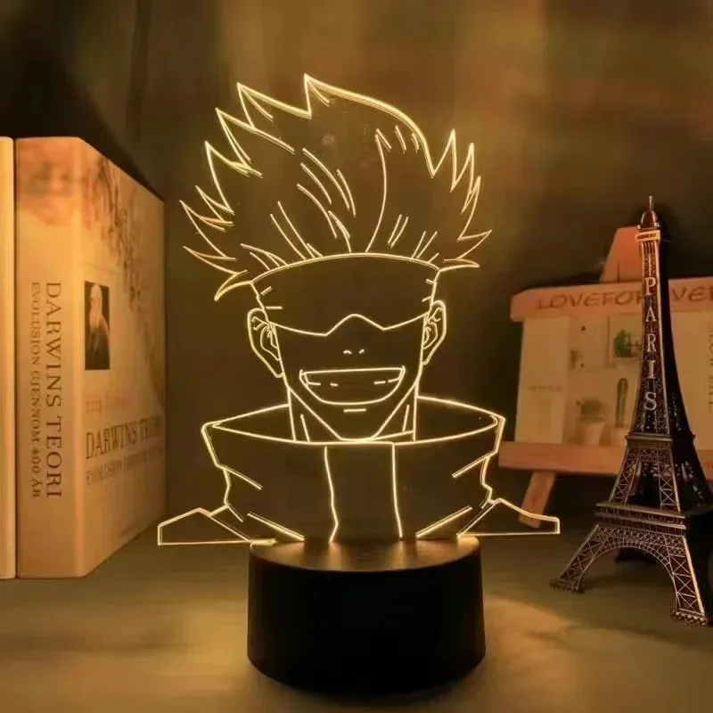 Фото Аниме светодиодный ночник Satoru Gojo Toge Inumaki 3D лампа дзюдзюцу кайсен манга Декор подарок на день рождения для друзей №5