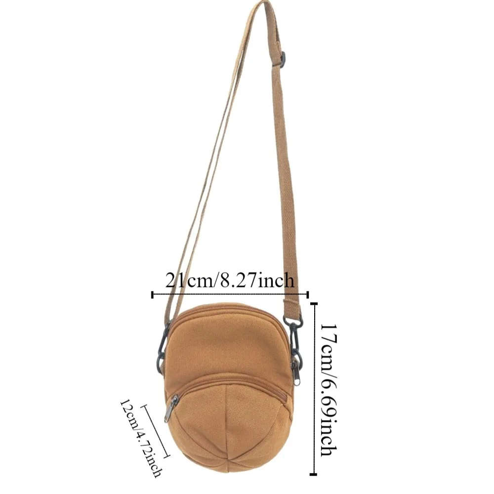 Простая Холщовая Сумка-Кроссбоди в форме шапки повседневная спортивная сумка