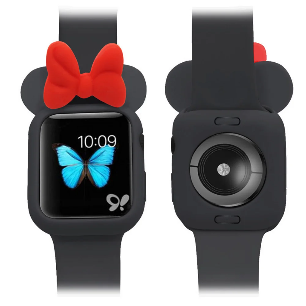 Cute Cartoon Protective Case  for Apple Watch 41 45mm 40 44mm 38 42mm Soft Silicone Cove Bumper for Apple Watch 8 7 6 5 4 Se 3 2