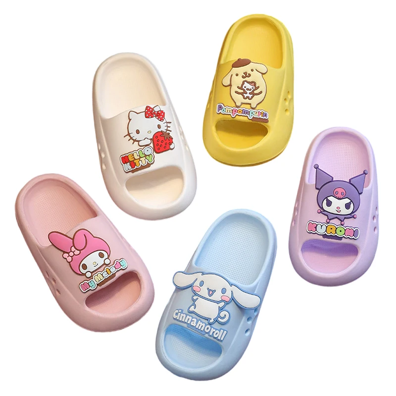 

Симпатичные Тапочки Sanrios из серии аниме My Melody Kuromi, Симпатичные Нескользящие домашние Тапочки для ванной комнаты с мультяшным рисунком, подарок на Рождество и день рождения