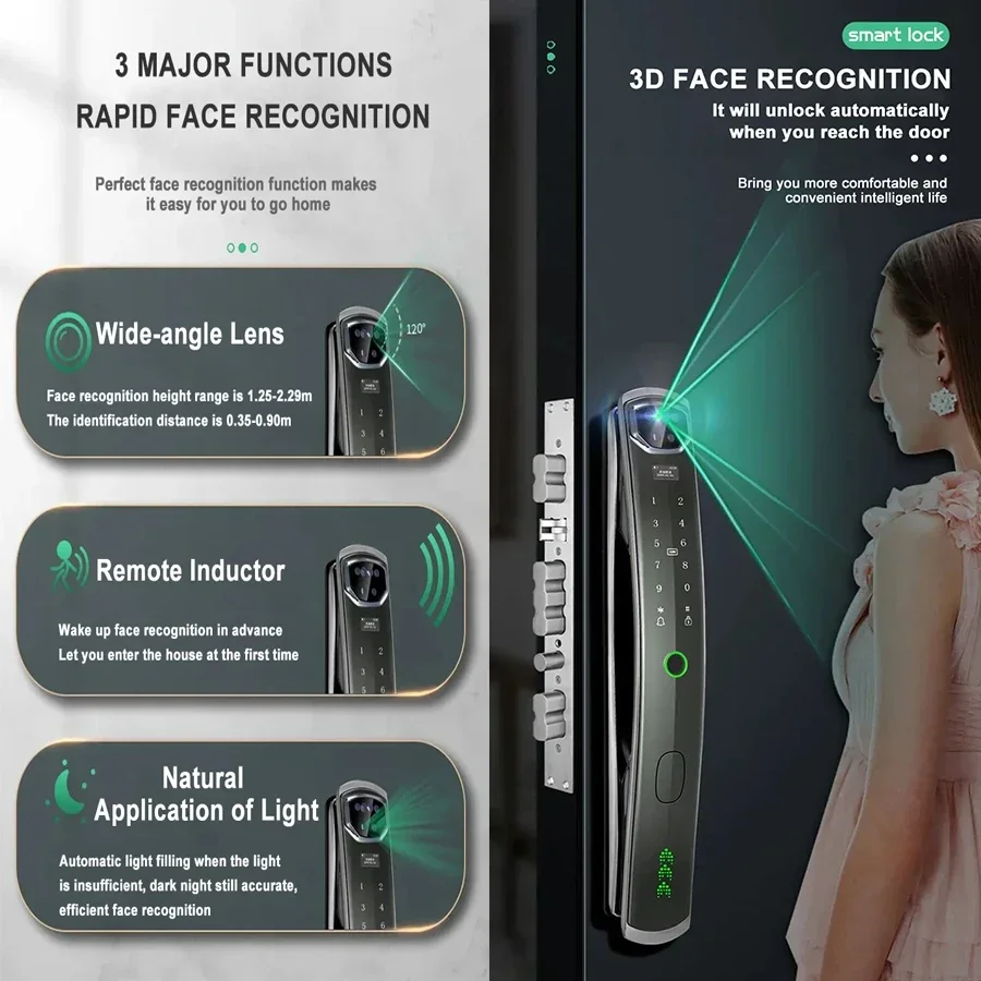 Смарт-замки Дверные Беспроводные с сенсорным экраном и защитой от кражи