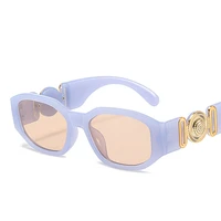2022 new fashion brand design vintage small rectangle sunglasses women men retro lens gradient square sun glasses female uv400
